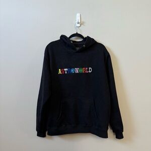 ASTROWORLD Travis Scott embroidered “wish you were here” pullover hoodie